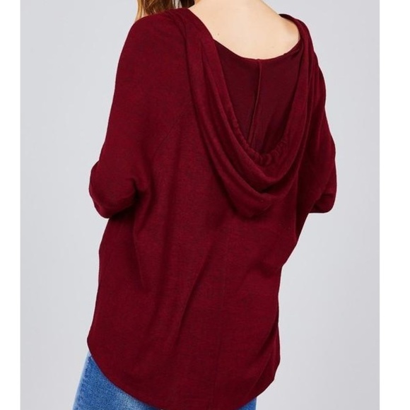 ACTIVE U.S.A LONG SLEEVE HOODIE DRAWSTRING TOP - Picture 3 of 3